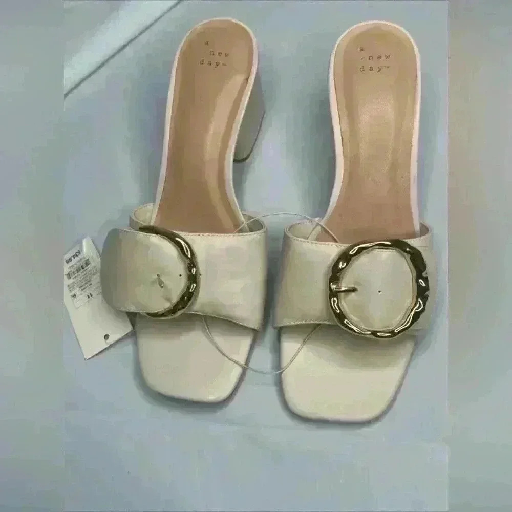 Women's Cream Colored Wedge Heel, New in Box Size 11 A New Day Target - Picture 2 of 9